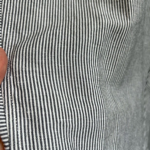 J Jill linen blend striped pull on pants Med tall beach coastal summer casual - Picture 4 of 8